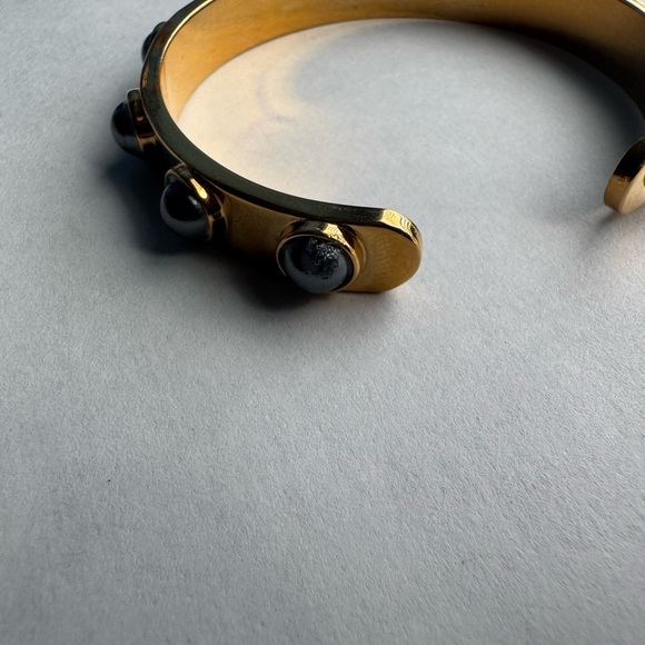 Kate Spade Jet Gold Bangle Bracelet Cuff signed - Picture 5 of 5